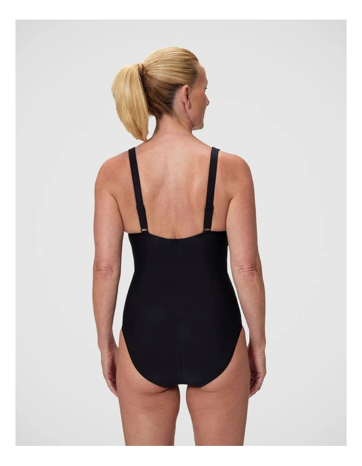 Womens Quantum Contour One Piece in Black/White image 2