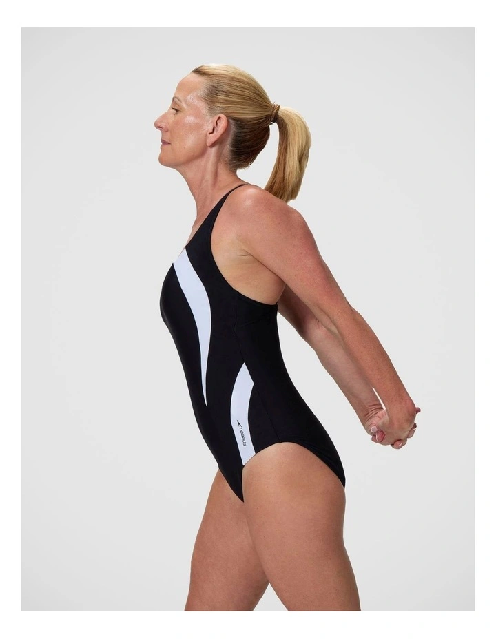 Womens Quantum Contour One Piece in Black/White image 3