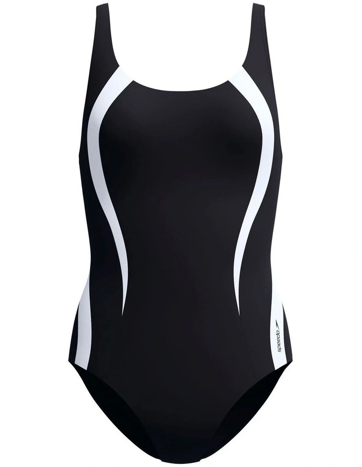 Womens Quantum Contour One Piece in Black/White image 4