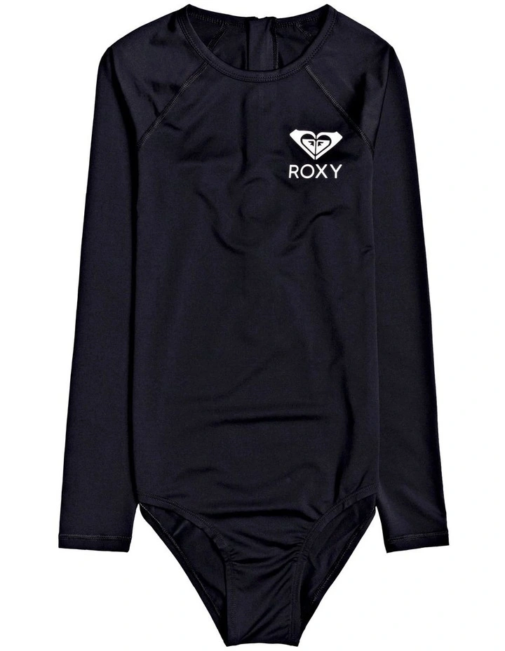 Surf Essentials Back Zip Long Sleeve Onesie Charcoal image 1