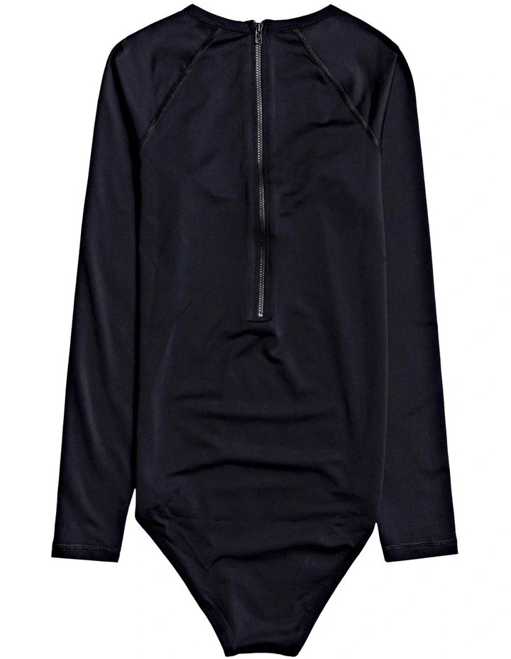 Surf Essentials Back Zip Long Sleeve Onesie Charcoal image 2
