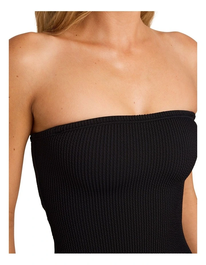 Summer High Bandeau One Piece In Black image 4