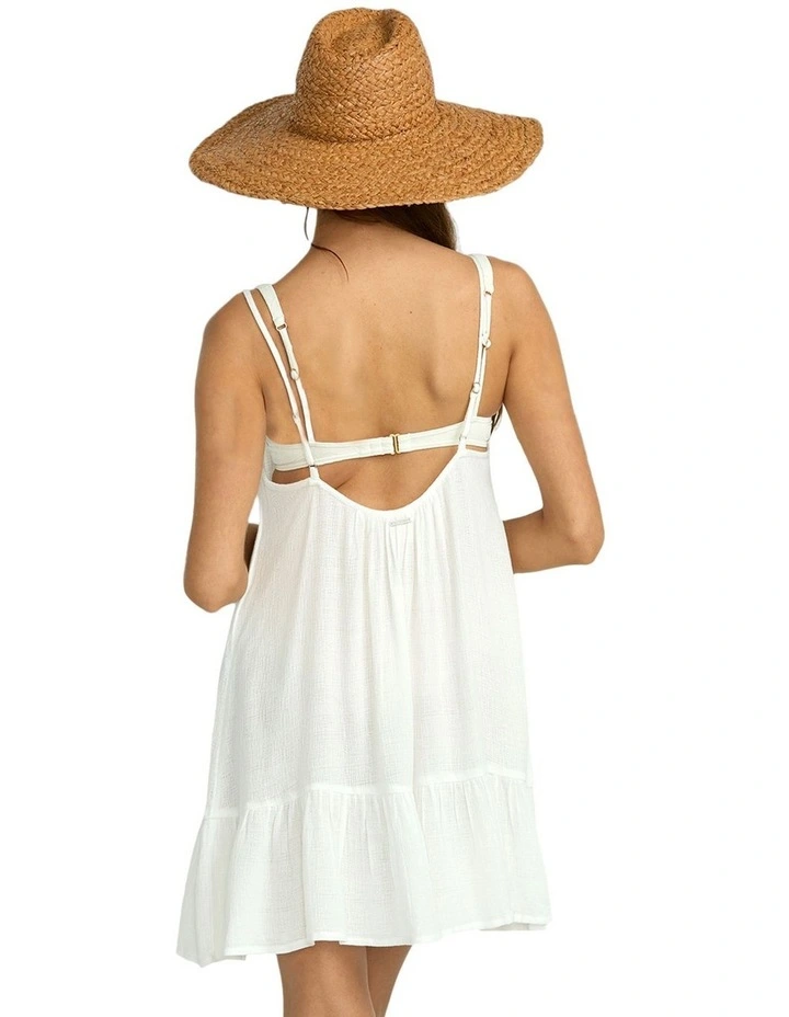 Beach Vibes Cover-up Mini Dress in White image 2