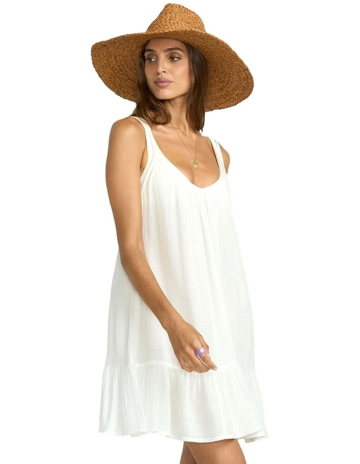 Beach Vibes Cover-up Mini Dress in White image 3