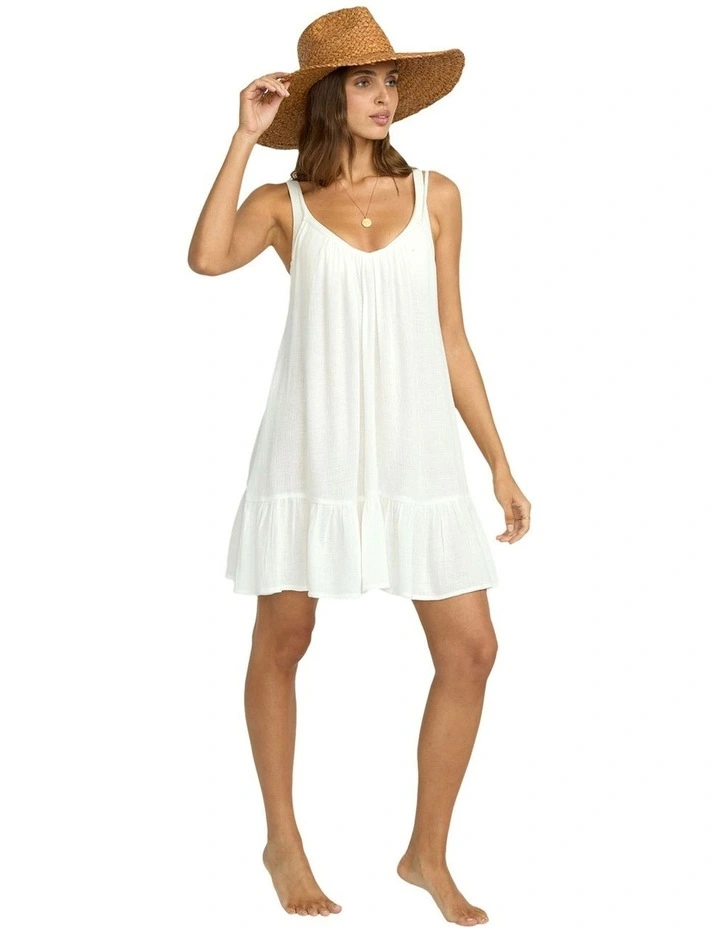 Beach Vibes Cover-up Mini Dress in White image 4