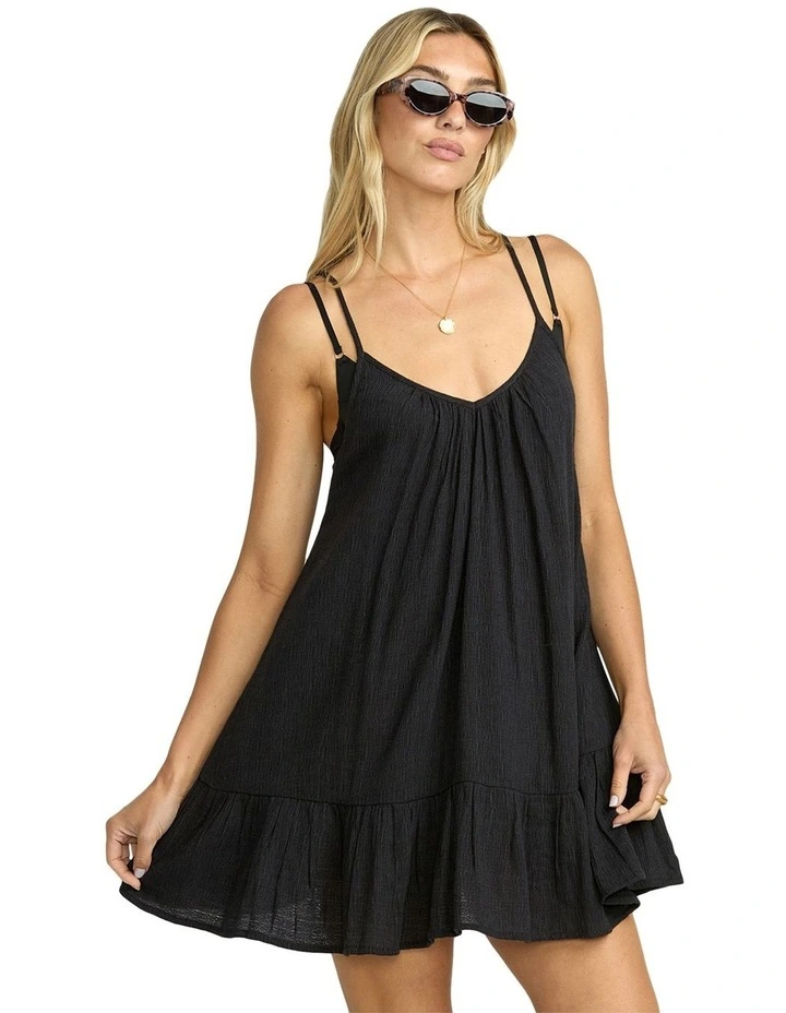 Beach Vibes Cover-up Mini Dress in Black image 3