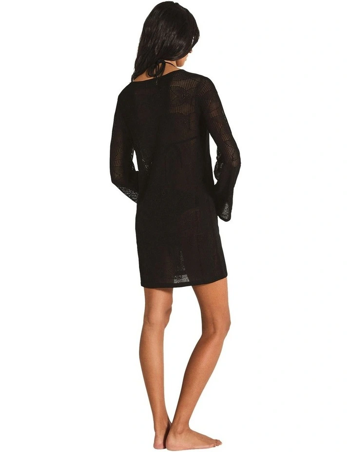 Odette Mini Kaftan in Black image 2