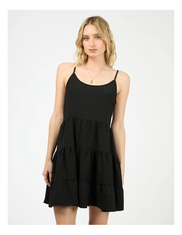 Cabana Mini Dress in Black image 1