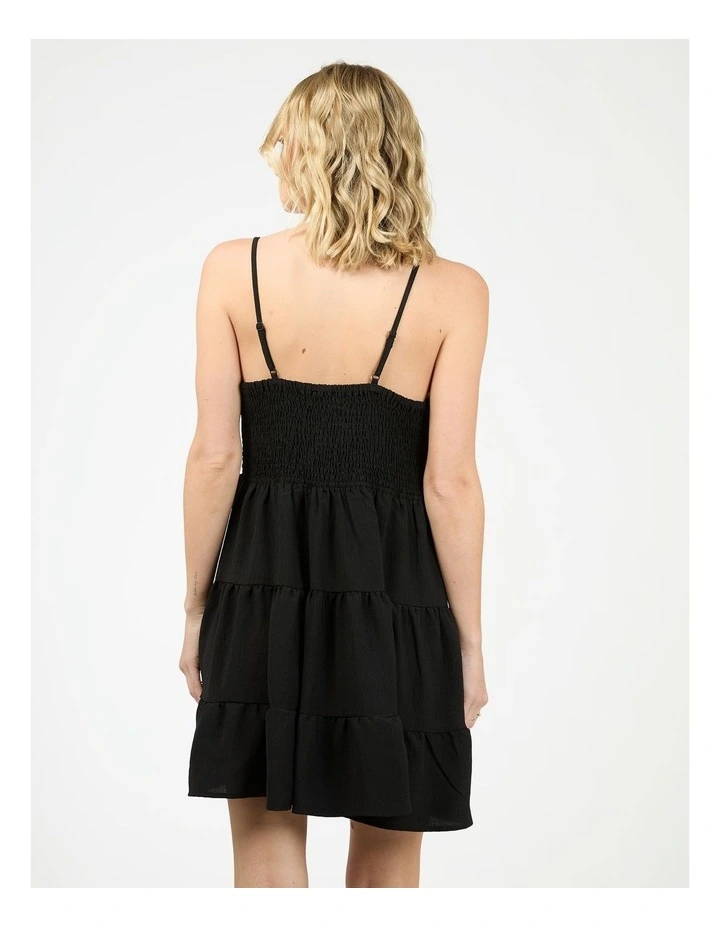 Cabana Mini Dress in Black image 2
