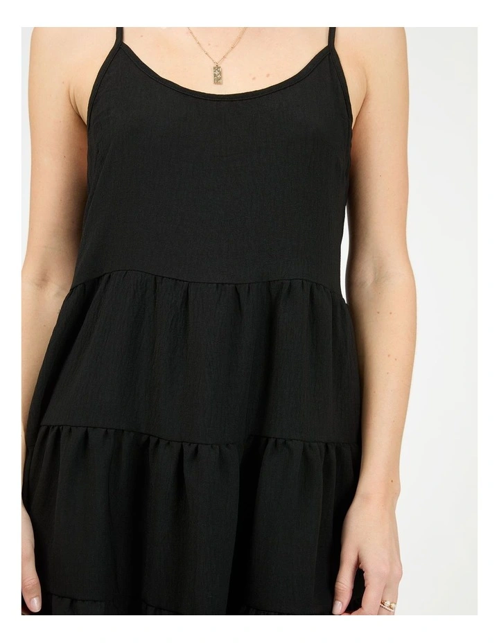 Cabana Mini Dress in Black image 4