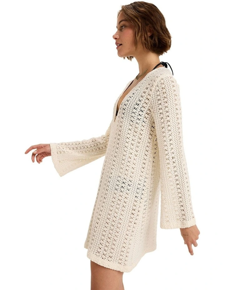 Dream Coastline Cover Up Dress in Cream image 3