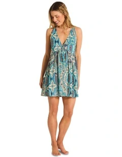 Whitney Pepper Mini Dress in Blue