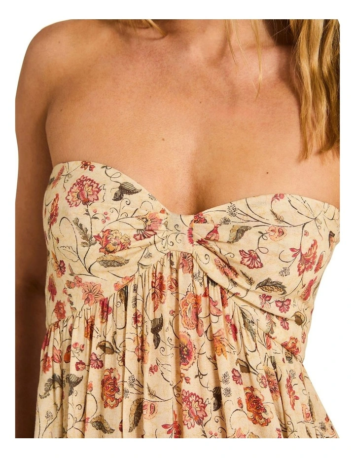 Alisande Ren Maxi Dress in Beige image 4