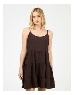 Cabana Mini Dress in Brown