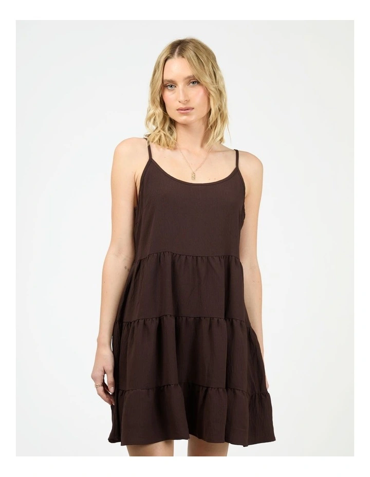 Cabana Mini Dress in Brown image 1