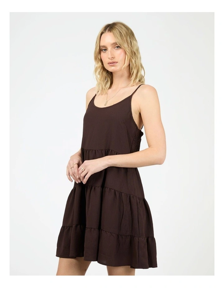 Cabana Mini Dress in Brown image 3