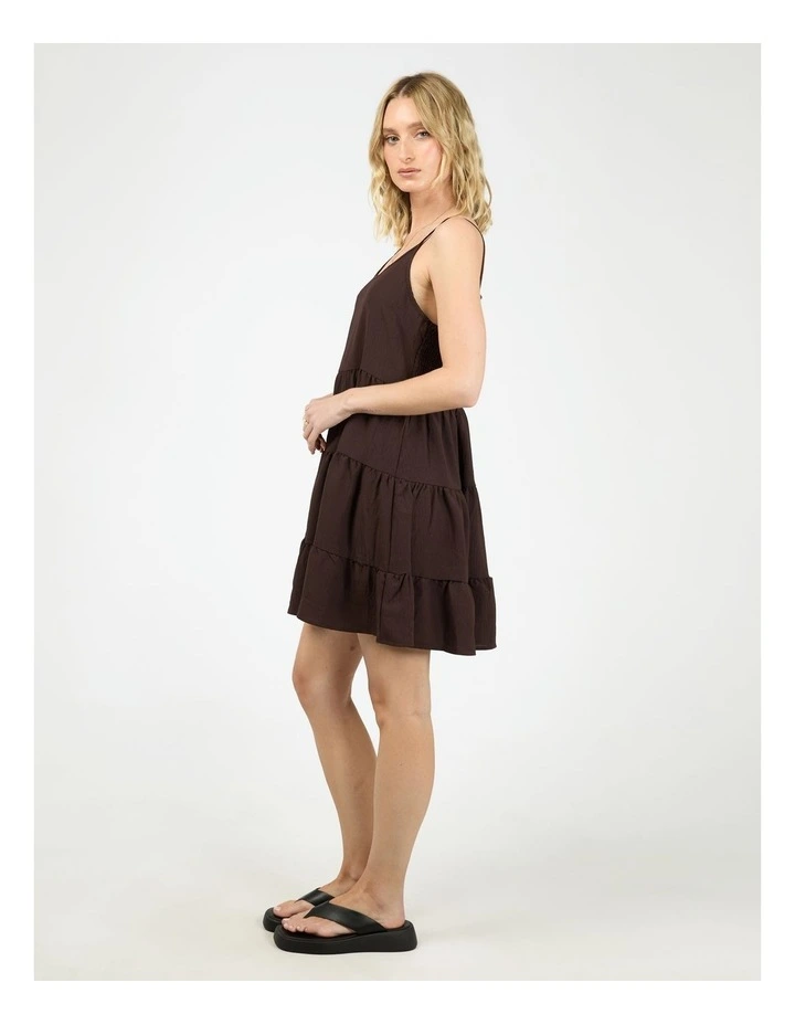Cabana Mini Dress in Brown image 6