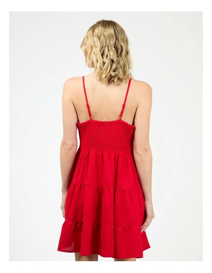 Cabana Mini Dress in Red image 2