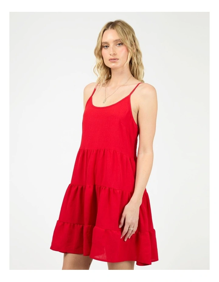 Cabana Mini Dress in Red image 4