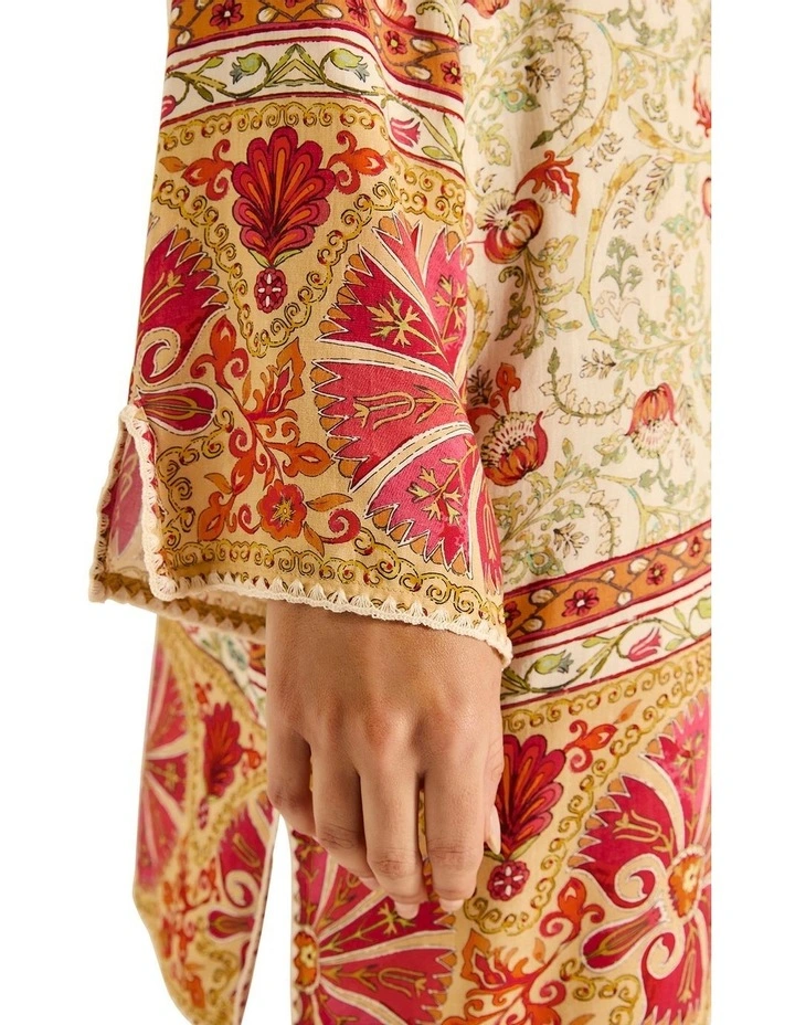 Rosselini Natasha Mini Kaftan in Red image 5