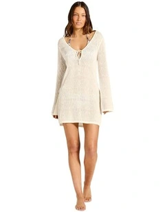 Odette Mini Kaftan in White