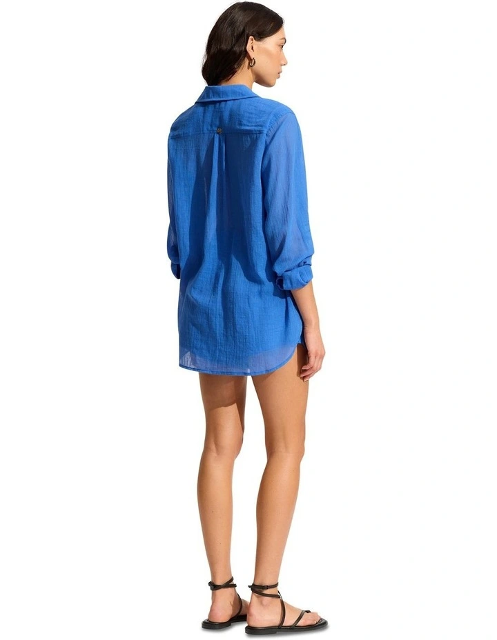 Beach Edit Breeze Beach Shirt in Azure image 3