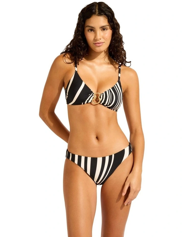 Ring Front Bralette in Black image 1