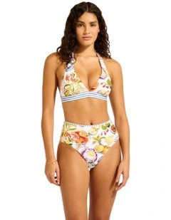 Riviera Coast Reversible Multi Fit Longline Triangle Top in White