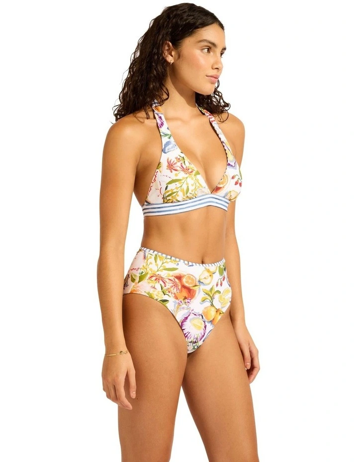 Riviera Coast Reversible Multi Fit Longline Triangle Top in White image 3