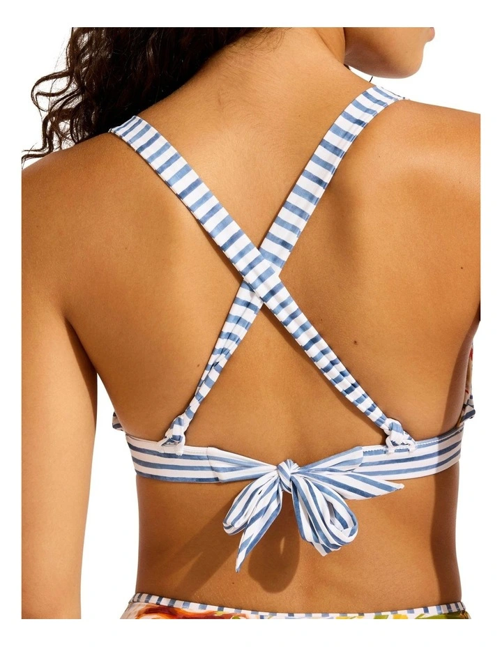 Riviera Coast Reversible Multi Fit Longline Triangle Top in White image 6