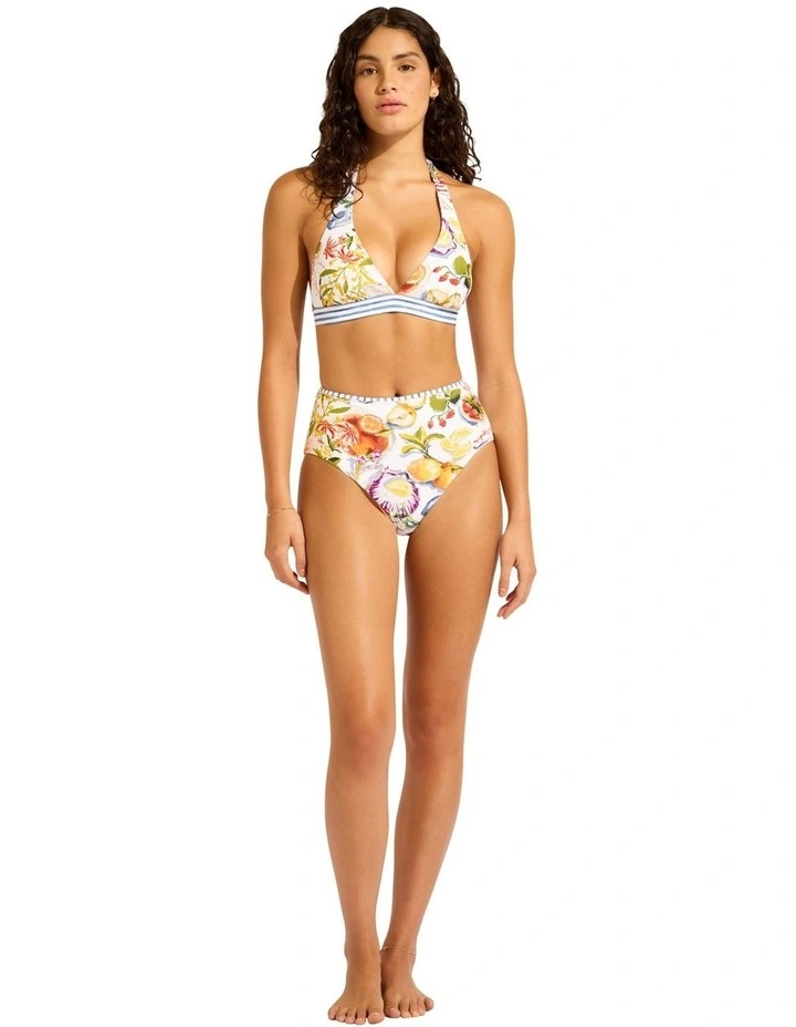 Riviera Coast Reversible Multi Fit Longline Triangle Top in White image 7