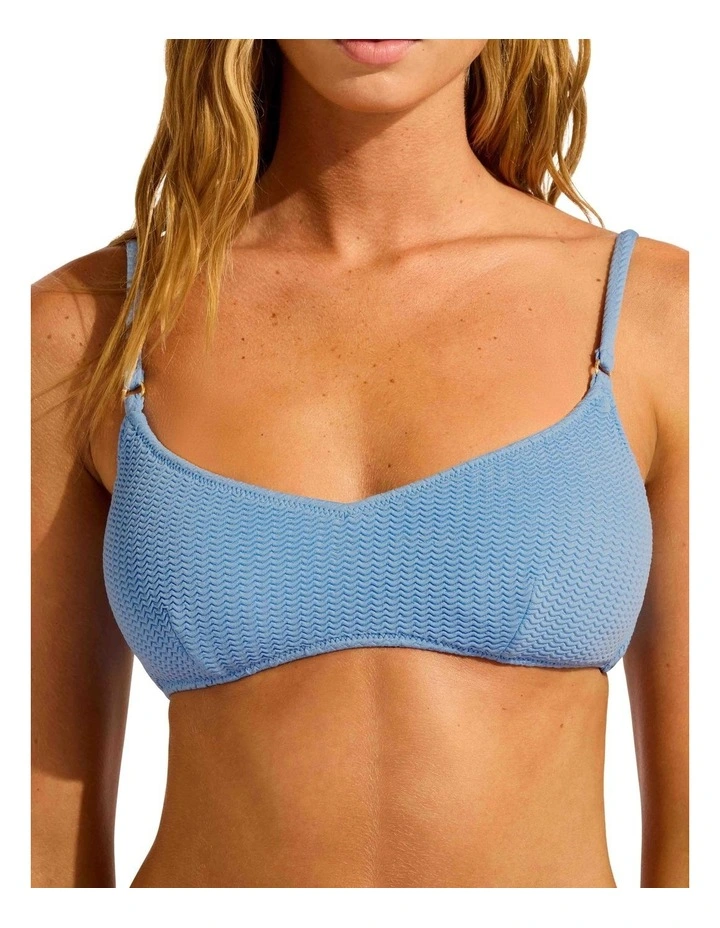Sea Dive Brallette Bikini Top in Blue image 4