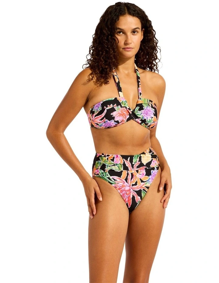 Hothouse Flowers Halter Bandeau in Black image 1