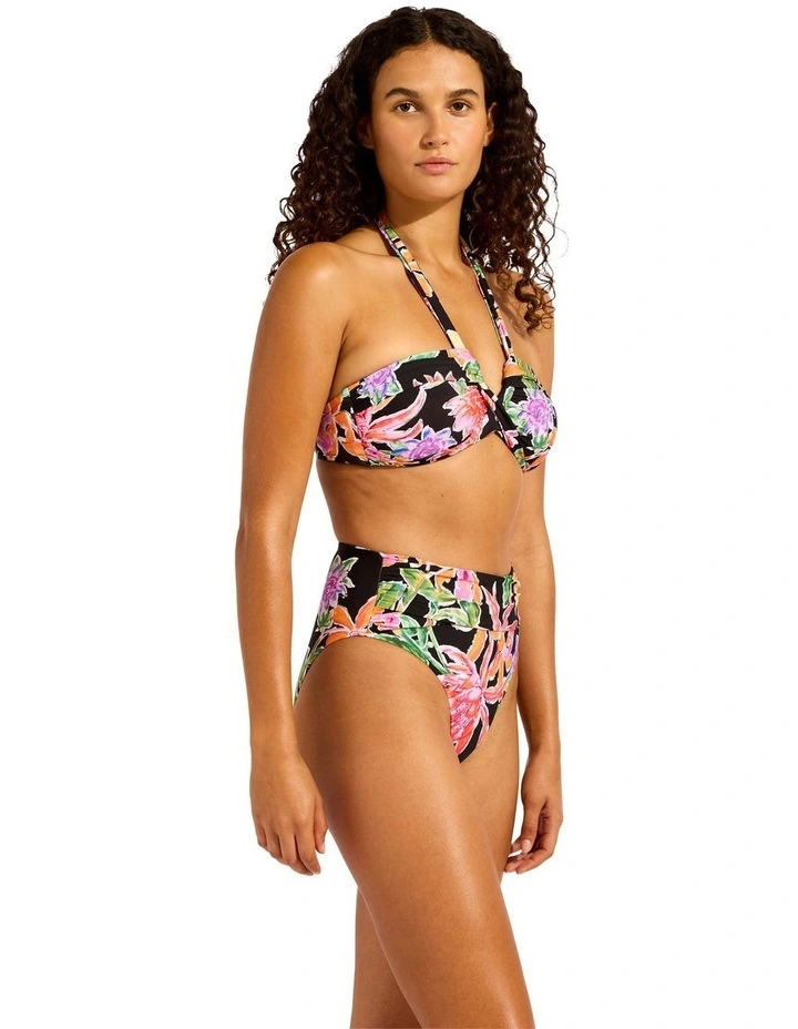Hothouse Flowers Halter Bandeau in Black image 3