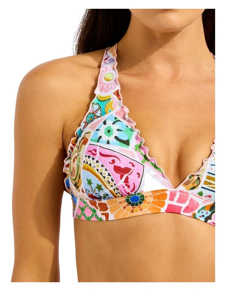 Beach Boheme Multi Fit Longline Tri Top in Parfait Pink image 4