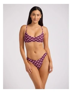 Batik Bloom Bralette - Dark Burgundy