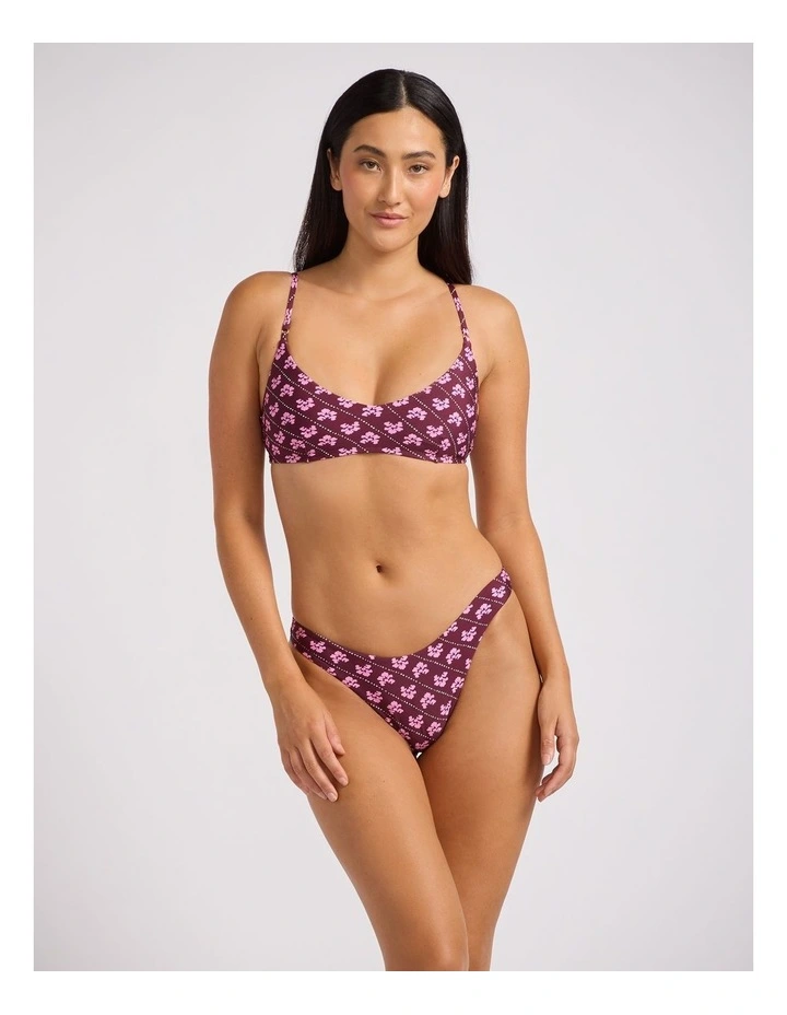 Batik Bloom Bralette - Dark Burgundy image 1