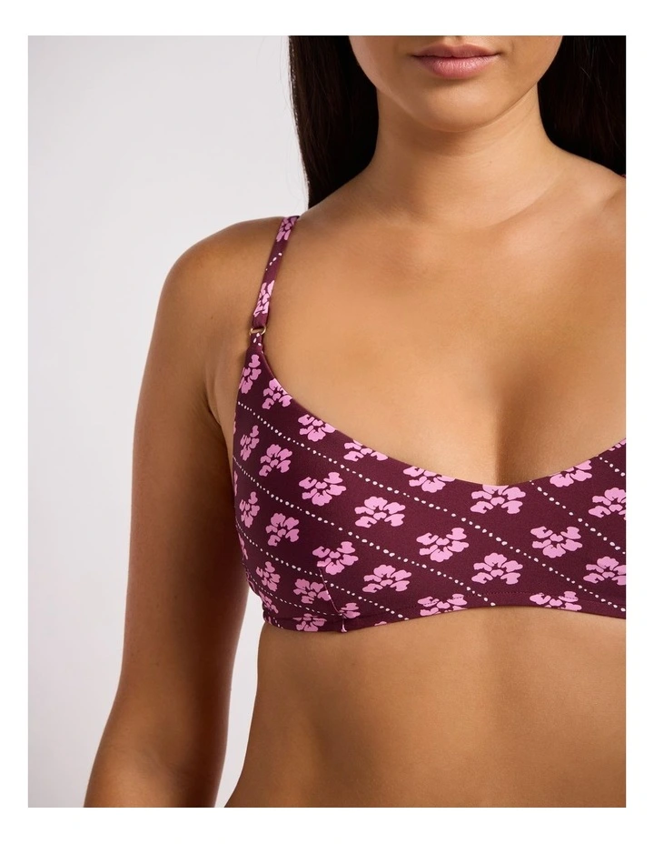 Batik Bloom Bralette - Dark Burgundy image 4