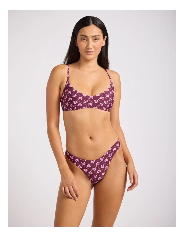 Batik Bloom Bralette - Dark Burgundy image 5