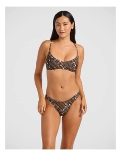 Drift Club Mosaic Bralette Earthy Brown