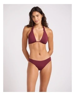 Collective Multi Fit Longline Triangle Bikini Top - Dark Bugundy