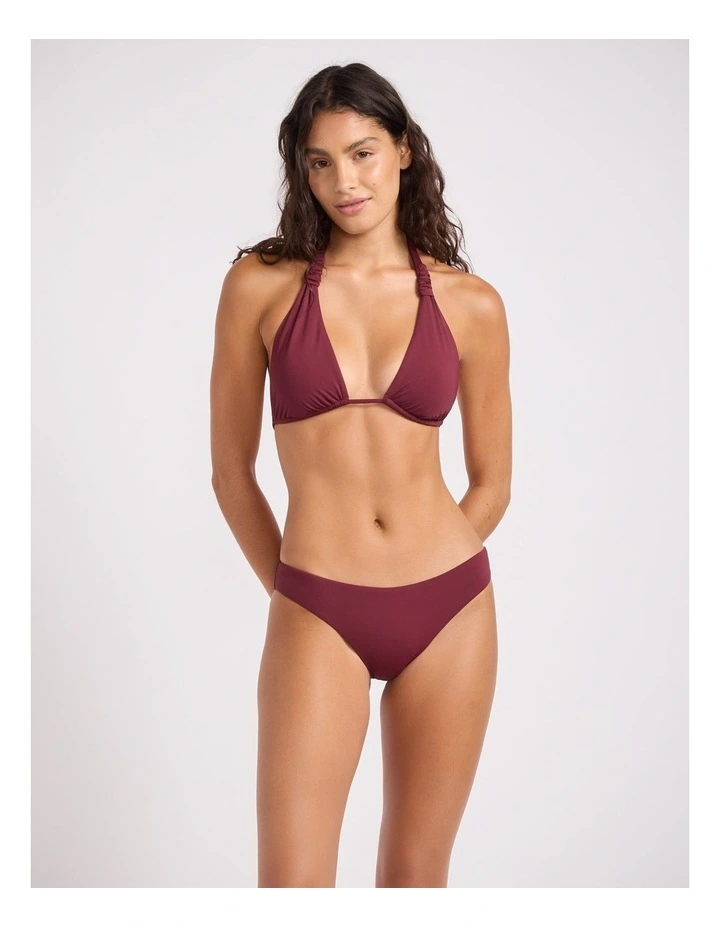 Collective Multi Fit Longline Triangle Bikini Top - Dark Bugundy image 1