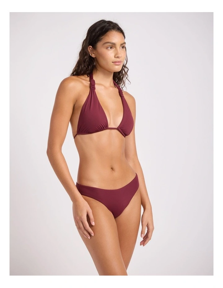 Collective Multi Fit Longline Triangle Bikini Top - Dark Bugundy image 2
