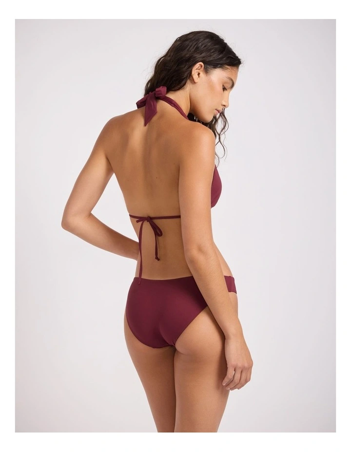 Collective Multi Fit Longline Triangle Bikini Top - Dark Bugundy image 3