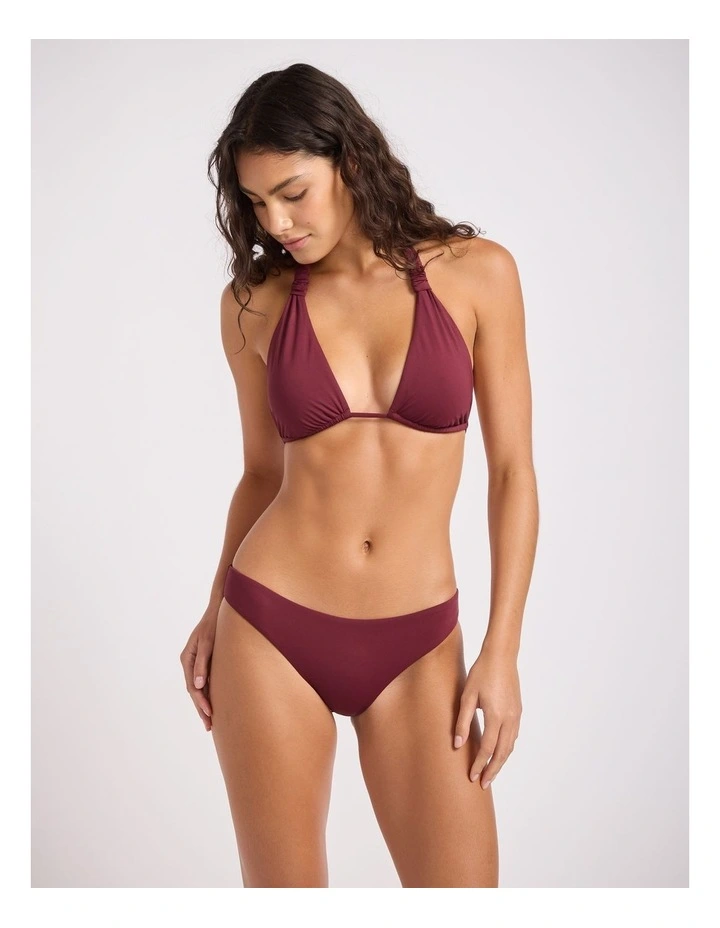 Collective Multi Fit Longline Triangle Bikini Top - Dark Bugundy image 5