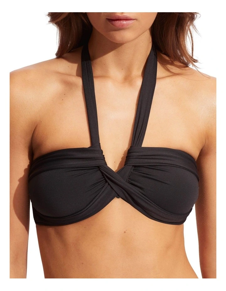 Collective Halter Bandeau in Black image 2