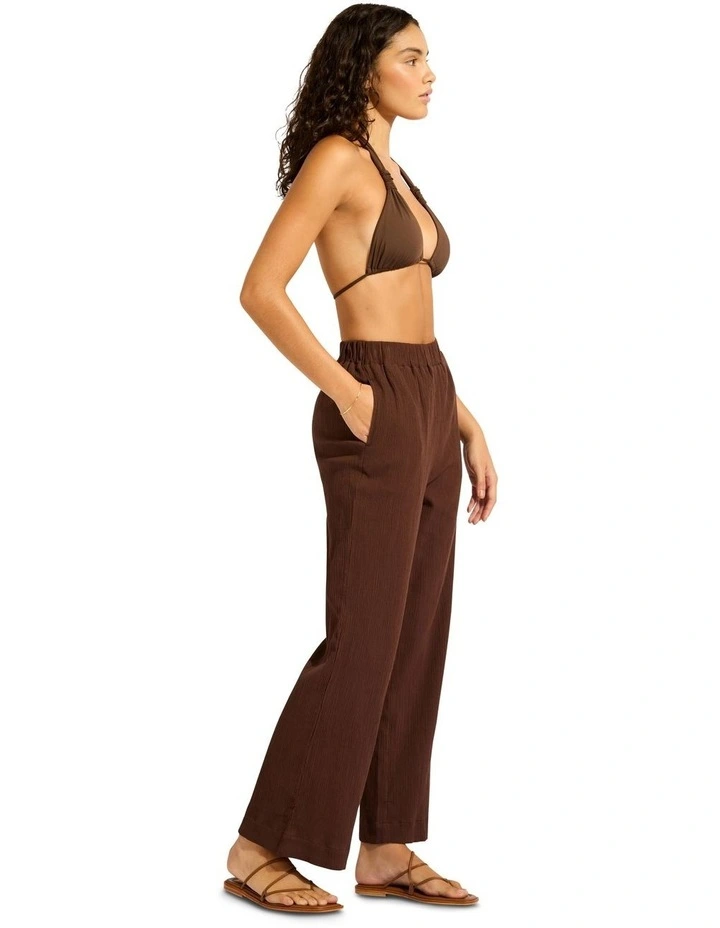 Beach Edit Crinkle Pant in Brown image 3