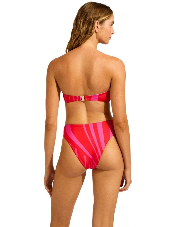 High Rise Bikini Bottom in Flame image 2