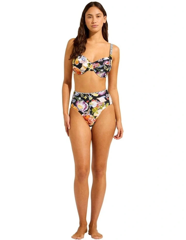 Riviera Coast High Waisted Bikino Bottom in Black image 5