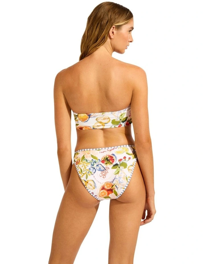 Riviera Coast High Leg Bikini Bottom in White image 3